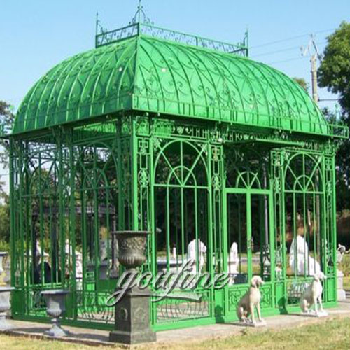 Large outdoor steel wrought iron 5×5 gazebo for sale