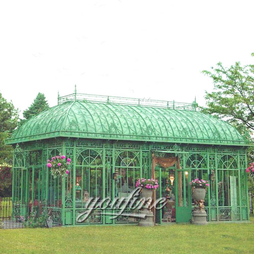 Large outdoor steel wrought iron garden gazebo for sale