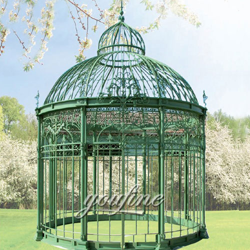 Buying outdoor steel small round gazebo for garden decor