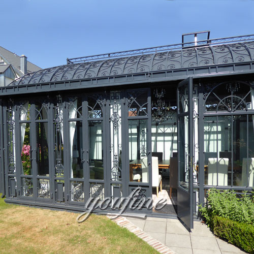 Outdoor large grand garden metal black gazebo for sale