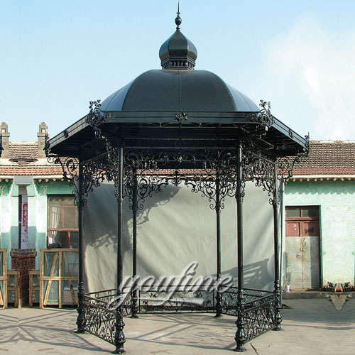 Buying small outdoor garden round screened gazebo with best price