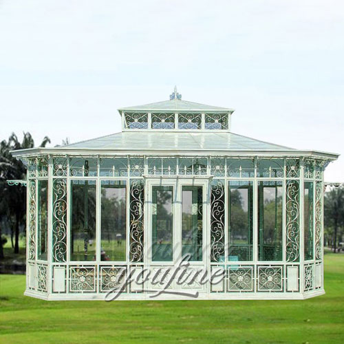 Buying outdoor garden screened hardtop white garden gazebo with best price