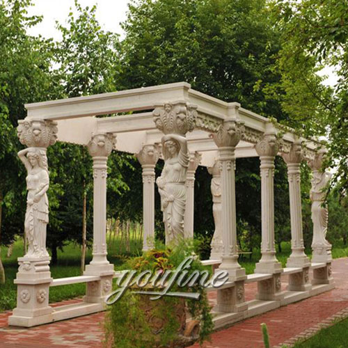 High quality garden marble stone gazebo for sale