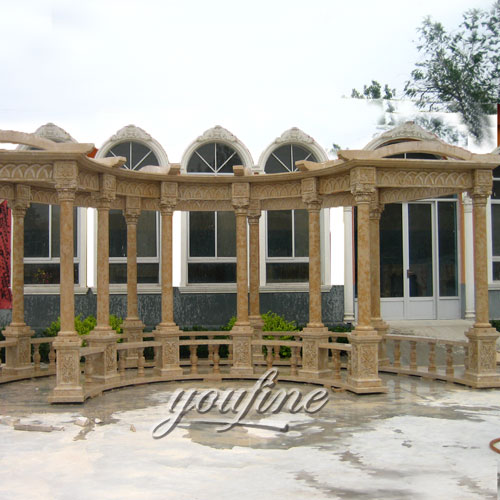 Modern Decoration outdoor natural stone gazebo for sale