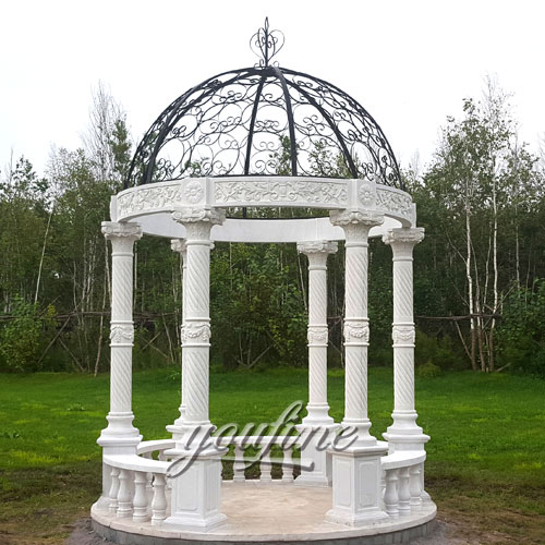 Popular Design Marble Gazebo with High Quality for Garden Decor