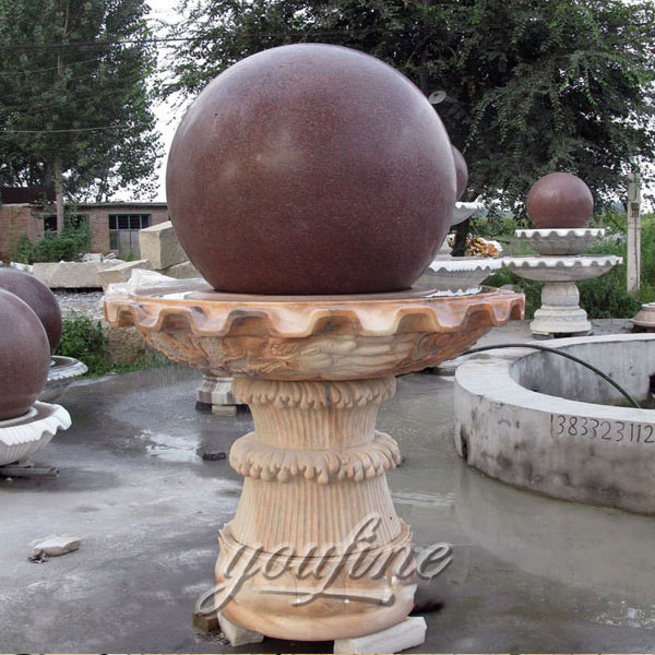 Indoor garden rotating ball marble water fountain for sale
