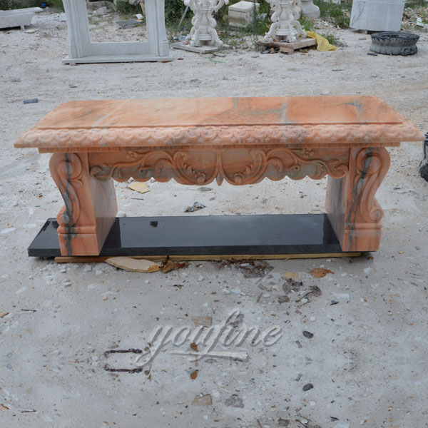 Outdoor garden hand carving marble bench for sale